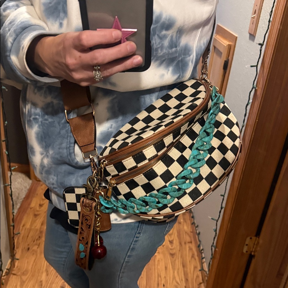 Checkered Crossbody
